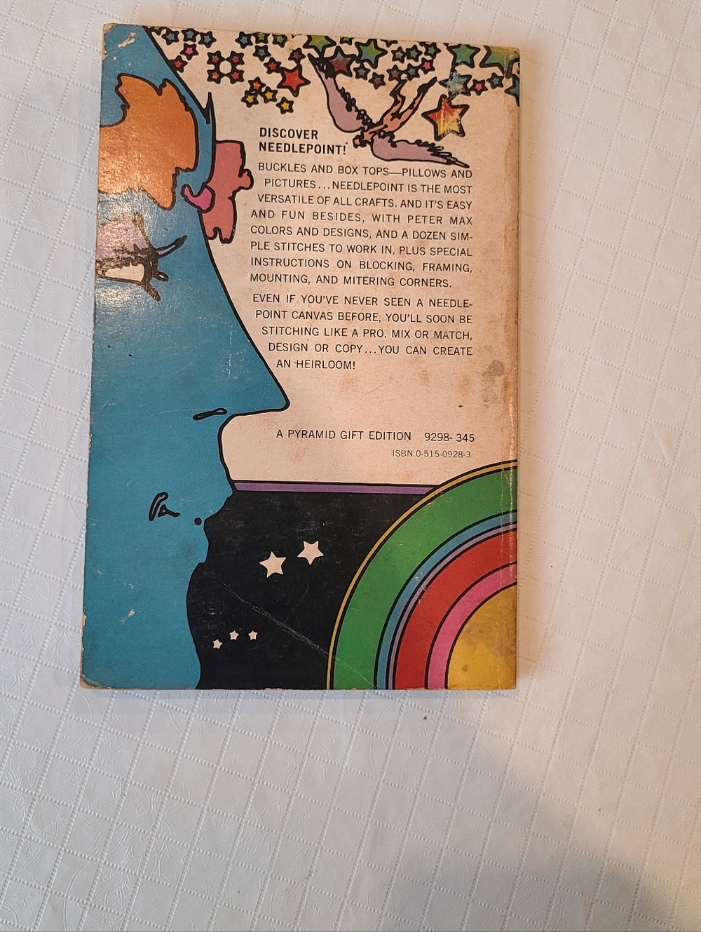 The Peter Max Book of Needlepoint Multicolor Pink Yellow Black Retro Boho - Picture 2 of 14